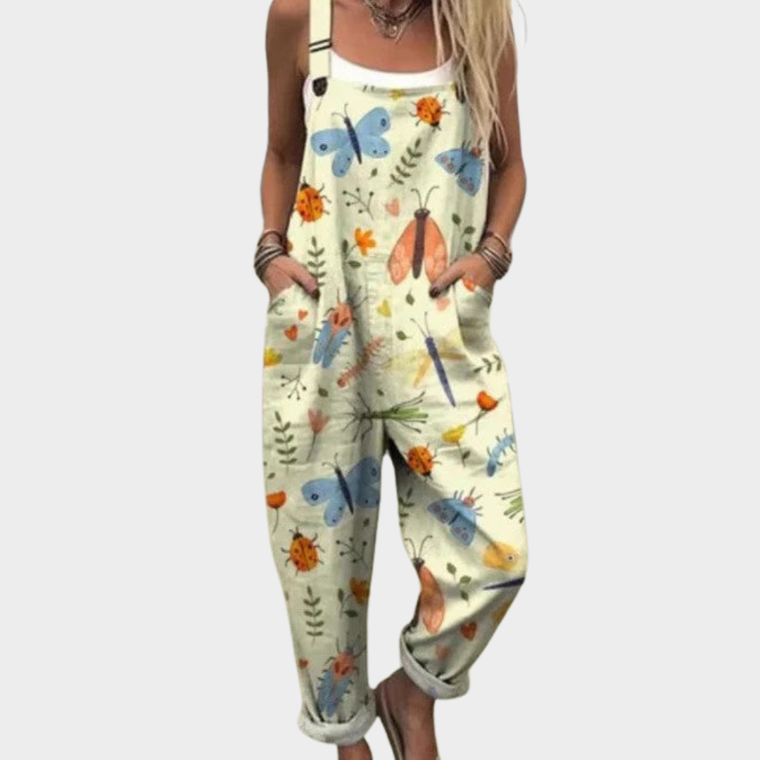 Comfortable Printed Overall | Light Green