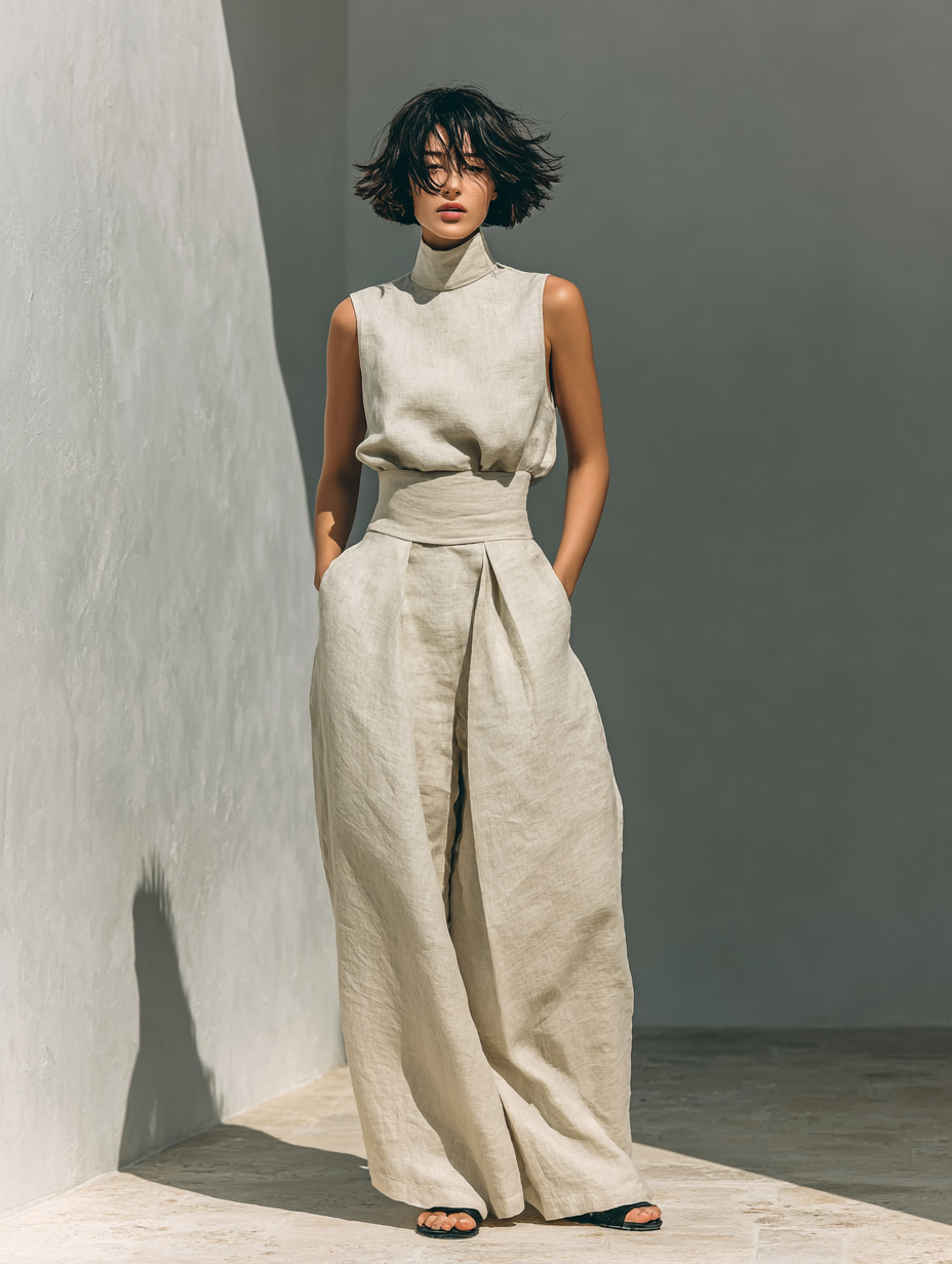 Serena | Minimalist Cotton-Linen Set