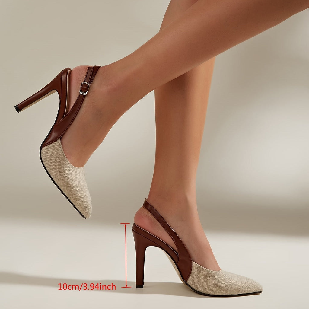 Amelie | Women's Contrast Color Slingback Pumps