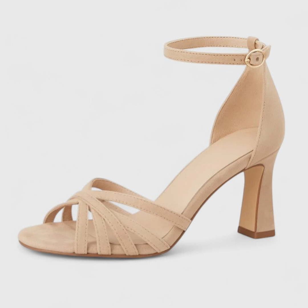 Orlissa | Women's Open Toe Block Heel Pumps