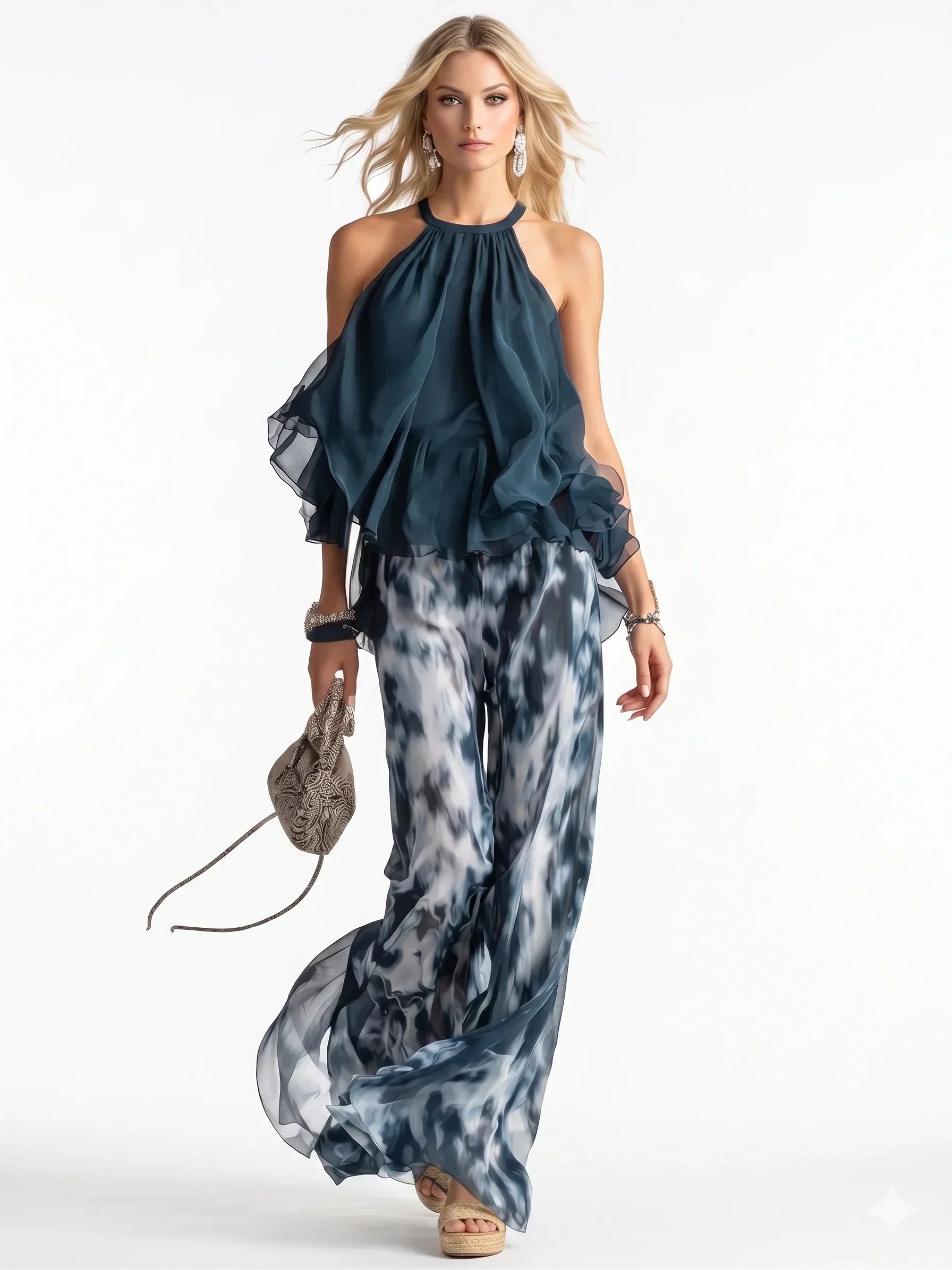 Celeste | Elegant Chiffon Set