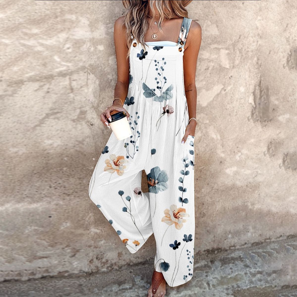 Comfortable Printed Overall | Multicolor