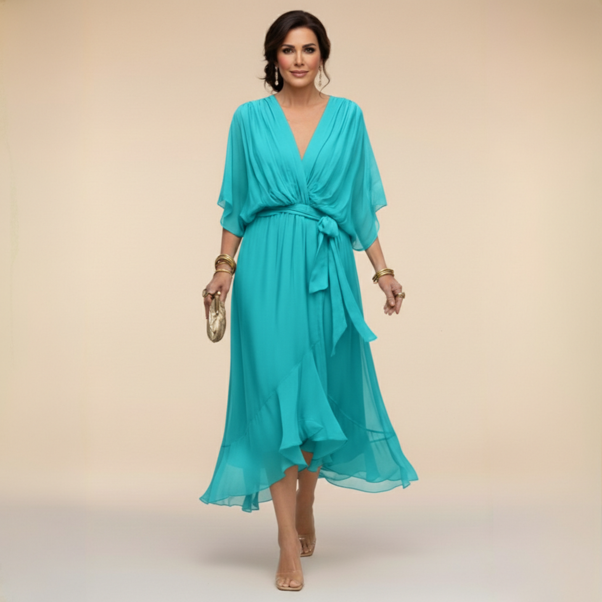 Danielle | Chiffon V-Neck Dress
