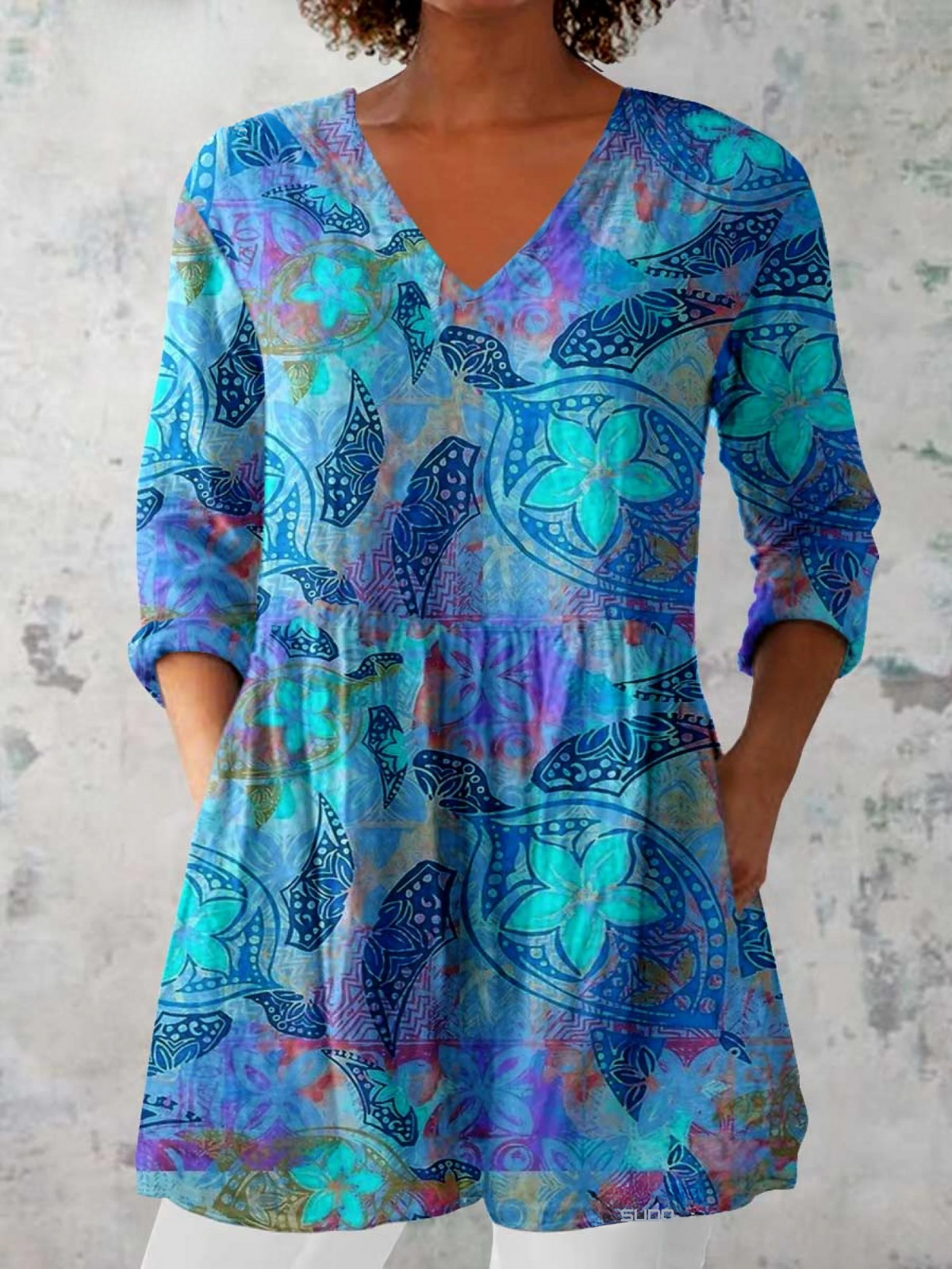 Juliette | Long V-Neck Blouse