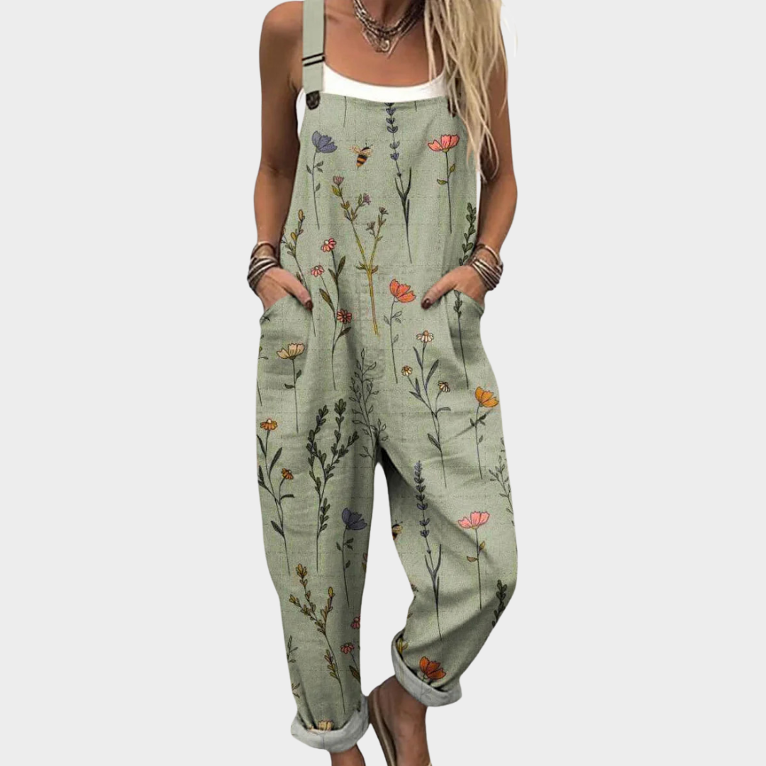 Comfortable Printed Overall | Green