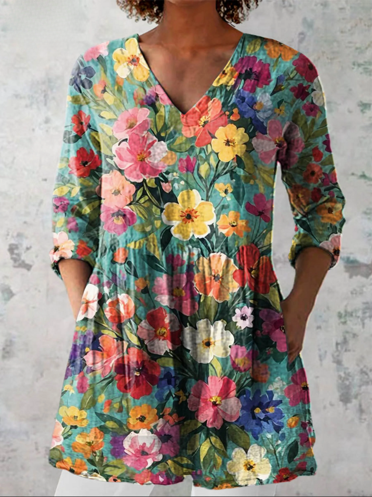 Nora | Long V-Neck Blouse