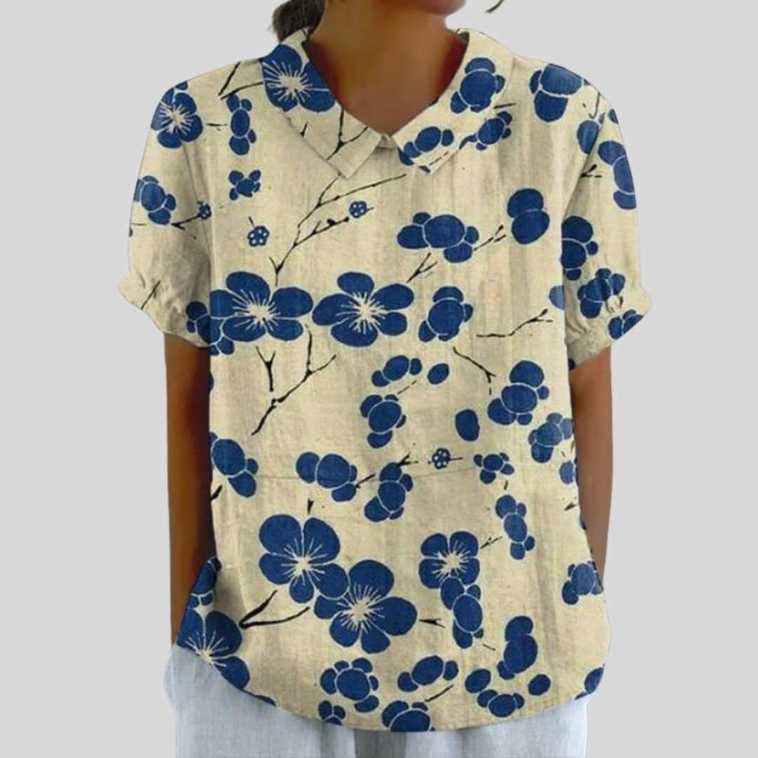 Delaney | Contrasted Floral Blouse