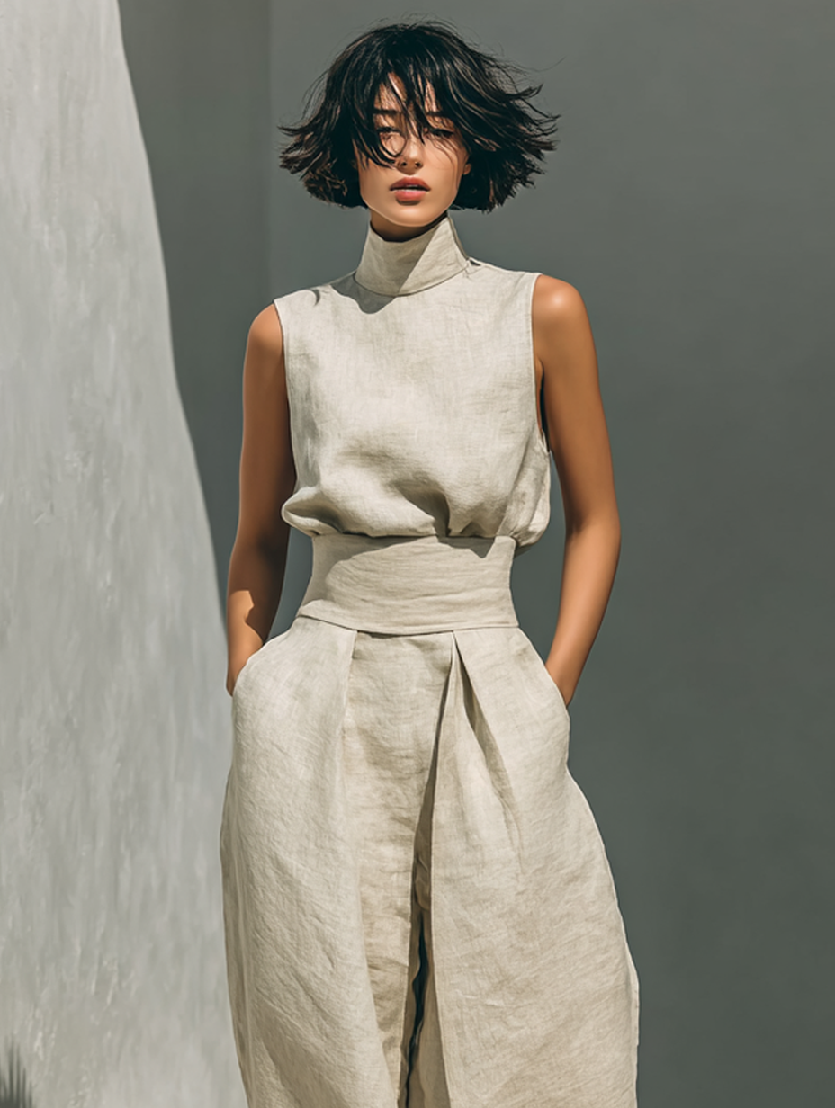 Serena | Minimalist Cotton-Linen Set