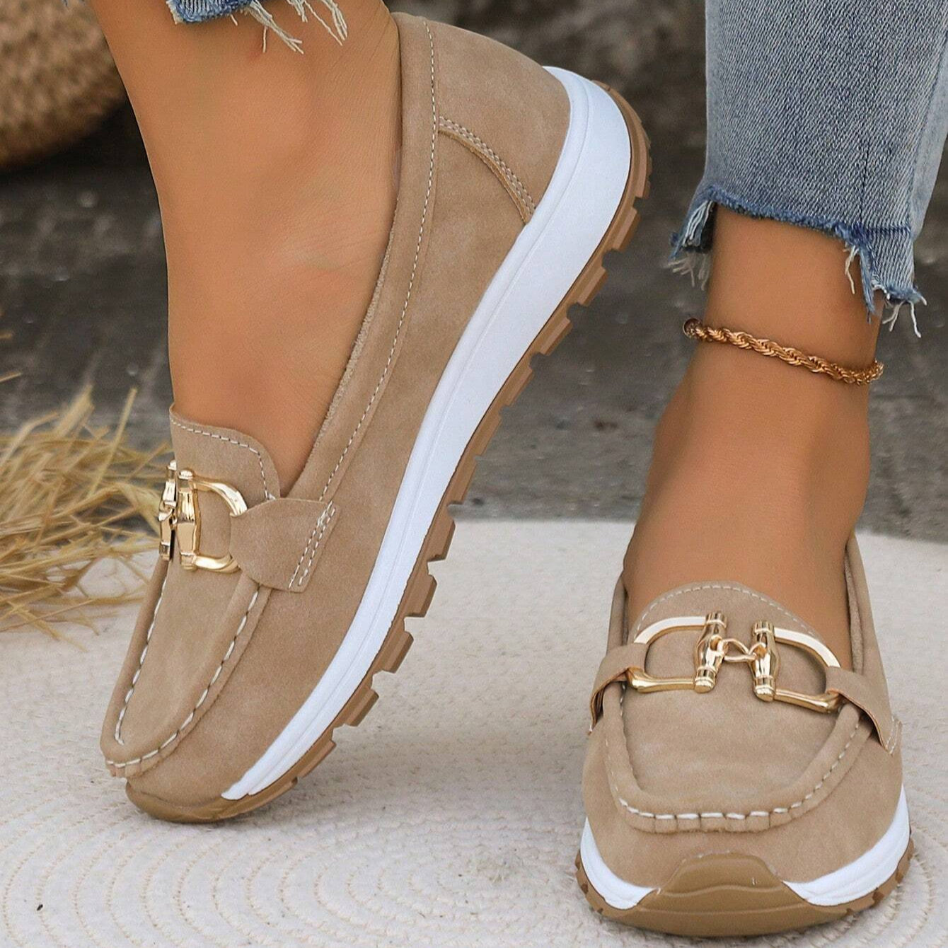 Elly | Chic Buckle Loafers