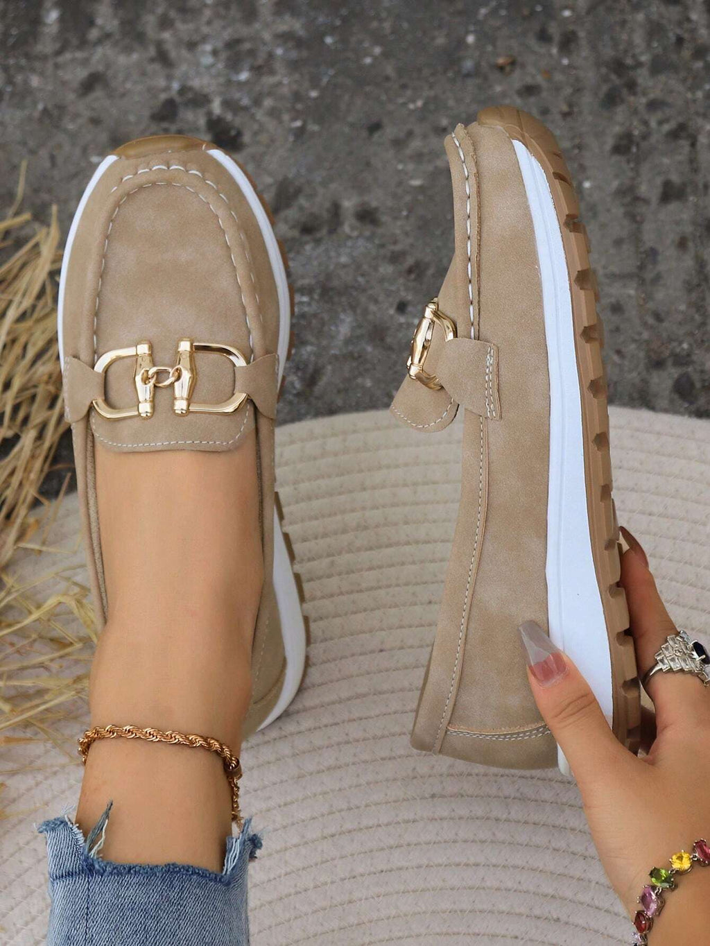 Elly | Chic Buckle Loafers