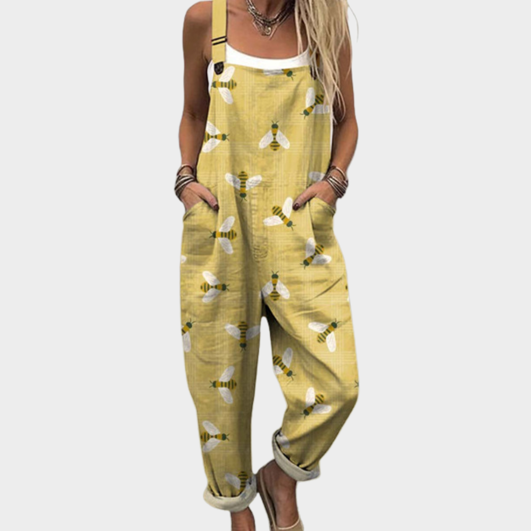 Comfortable Printed Overall | Yellow