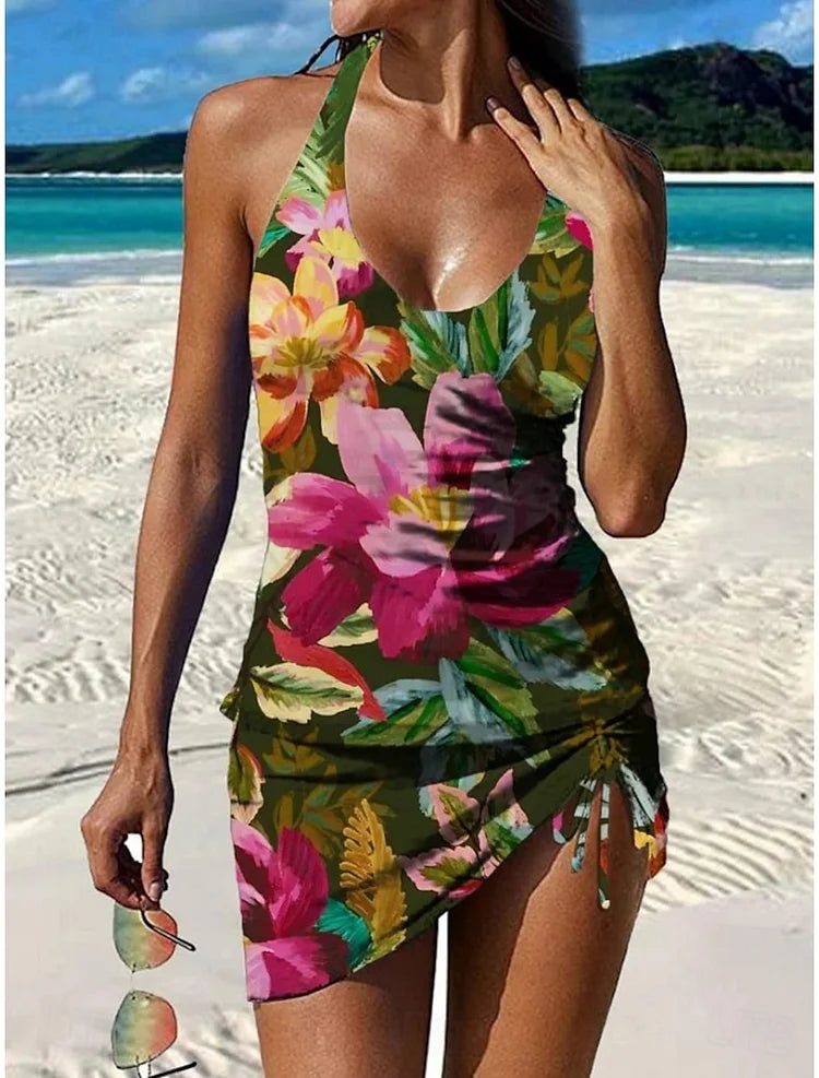 Fiesta | Graphic Floral Tankini with Shorts