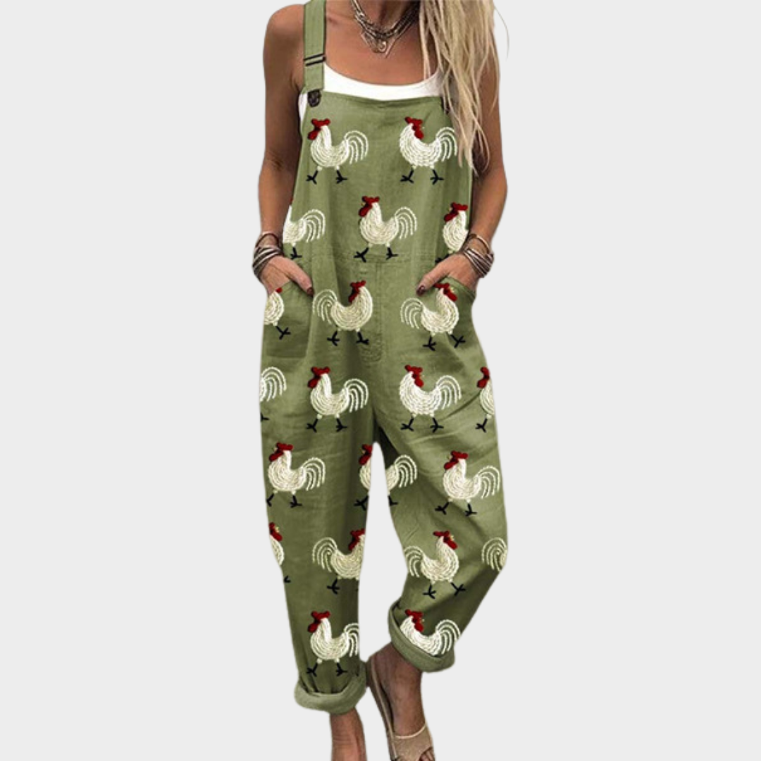 Comfortable Printed Overall | Green
