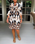 Parker | Geometric Tiered Midi Dress