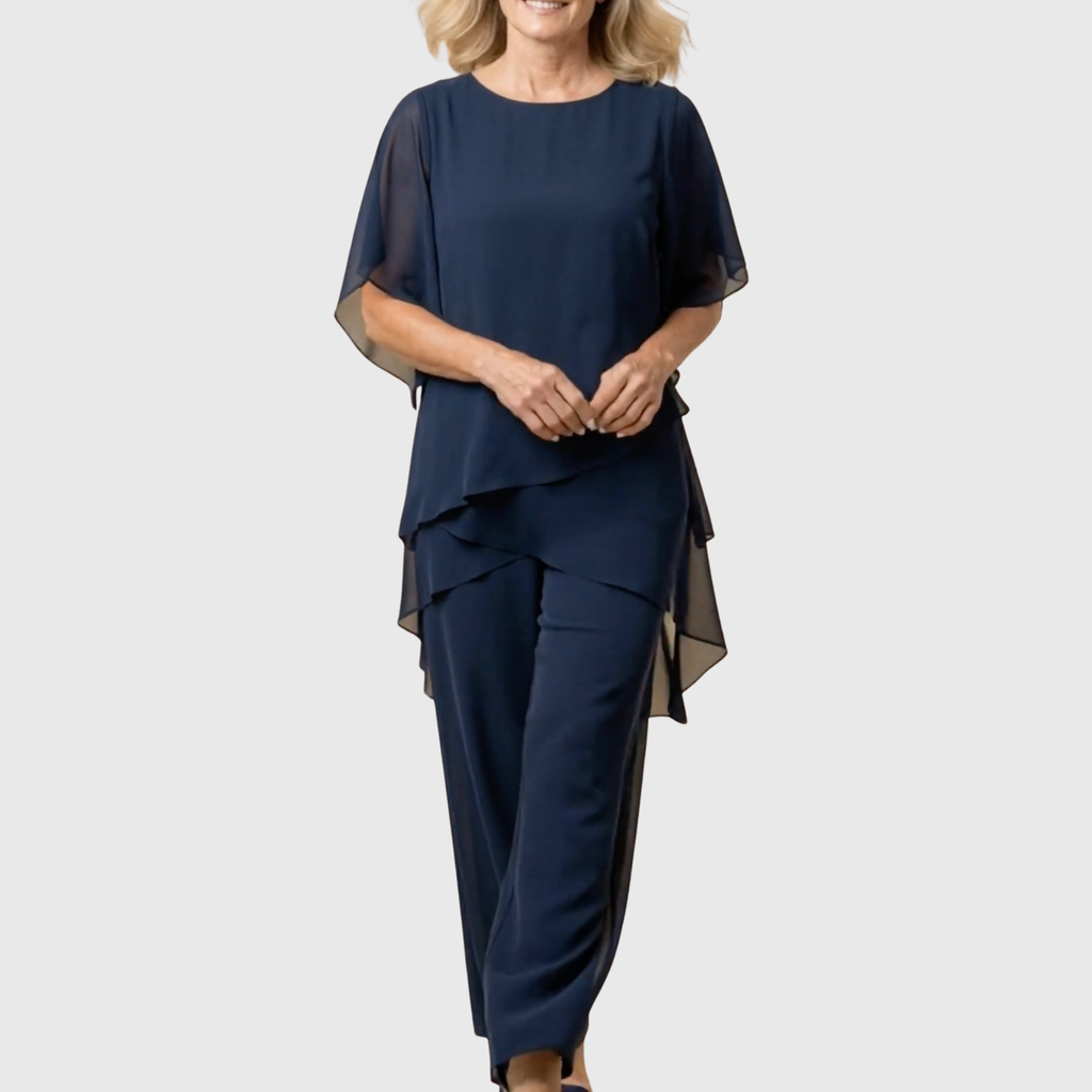 Linda Set with Draped Palazzo Pants