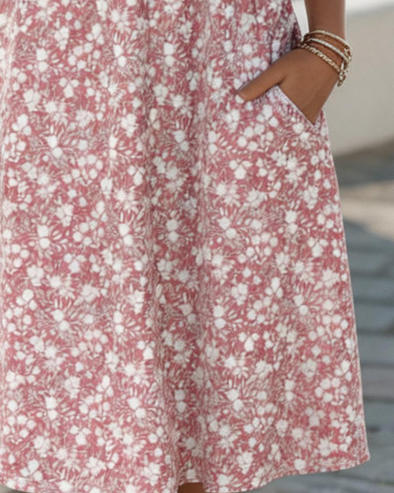 Carmen | Floral V-Neck Midi Dress