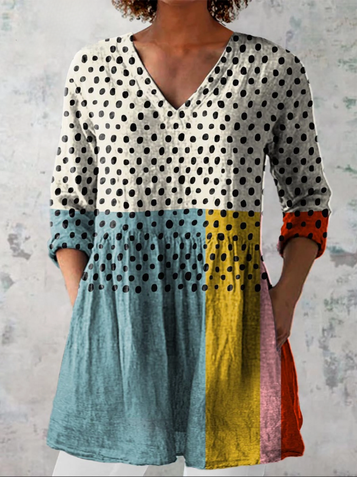 Valerie | Long V-Neck Blouse