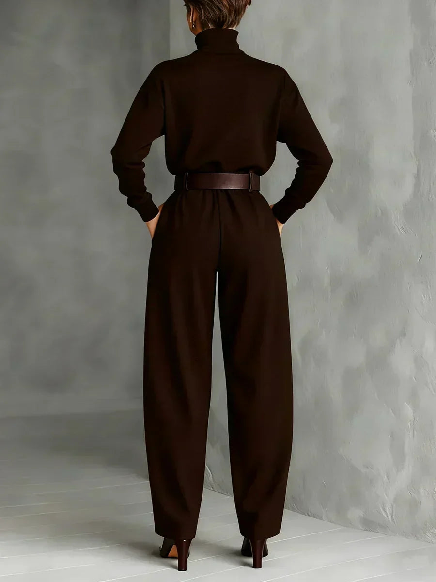 Jessica | Turtleneck Top and Straight Pants Set