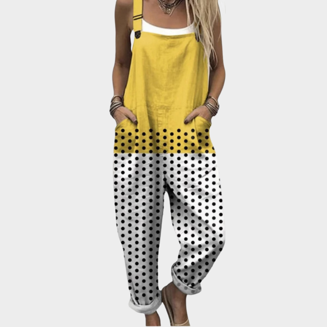 Comfortable Printed Overall | Yellow