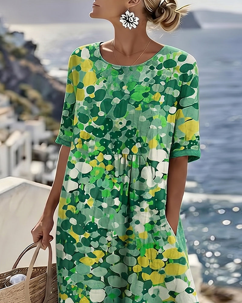 Elena | Loose Printed Midi Dress