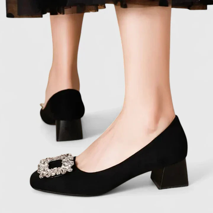 Julianyssa | Women's Cushioned Block Heel Pumps