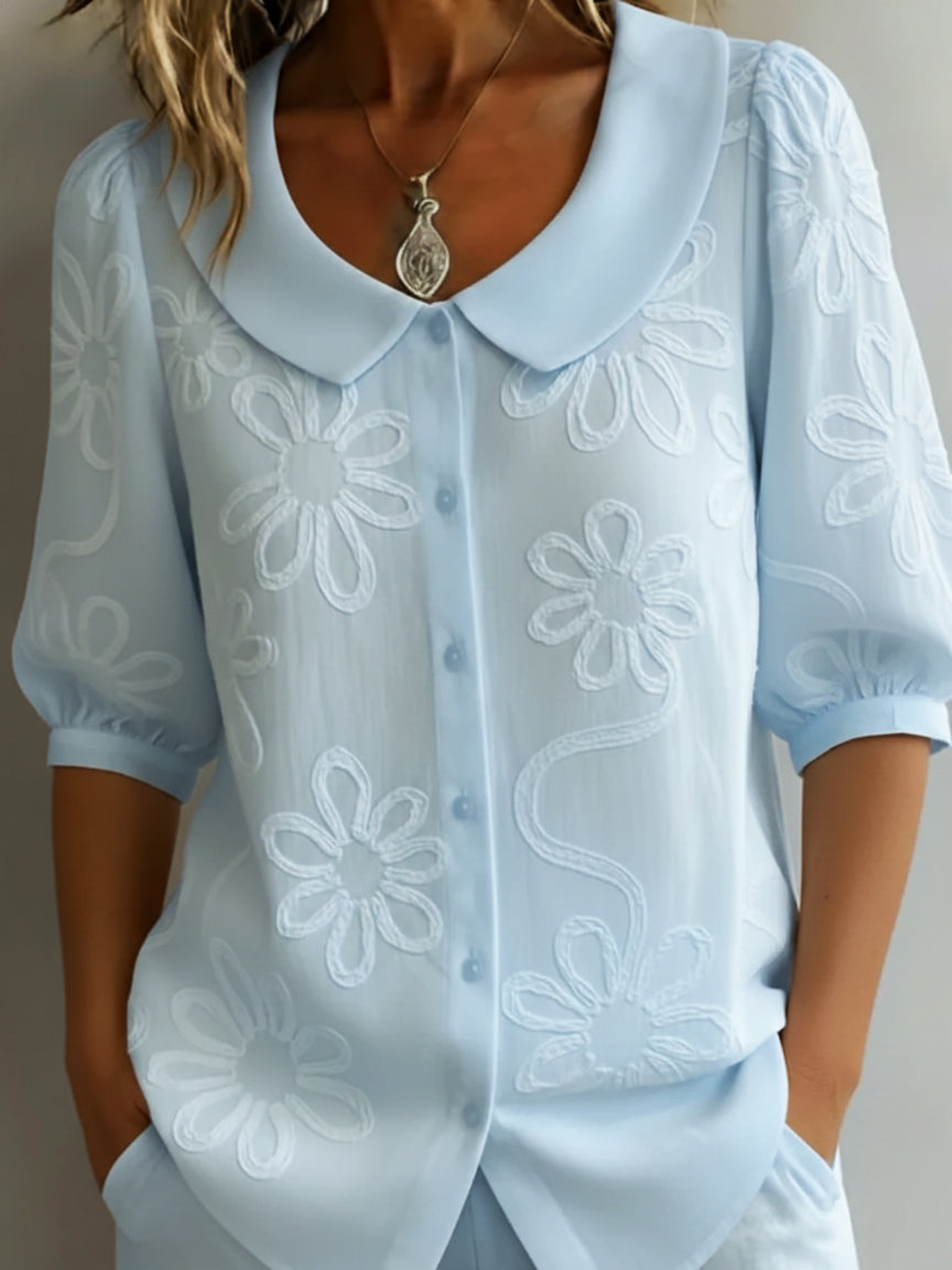 Loretta | Elegant Floral Lightweight Blouse