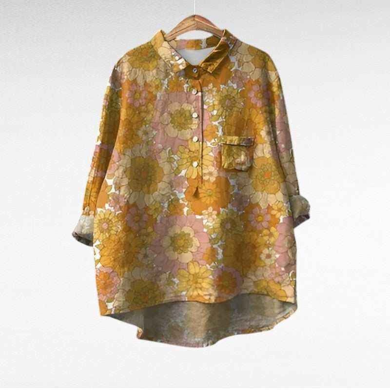 Dixie | Retro Floral Blouse