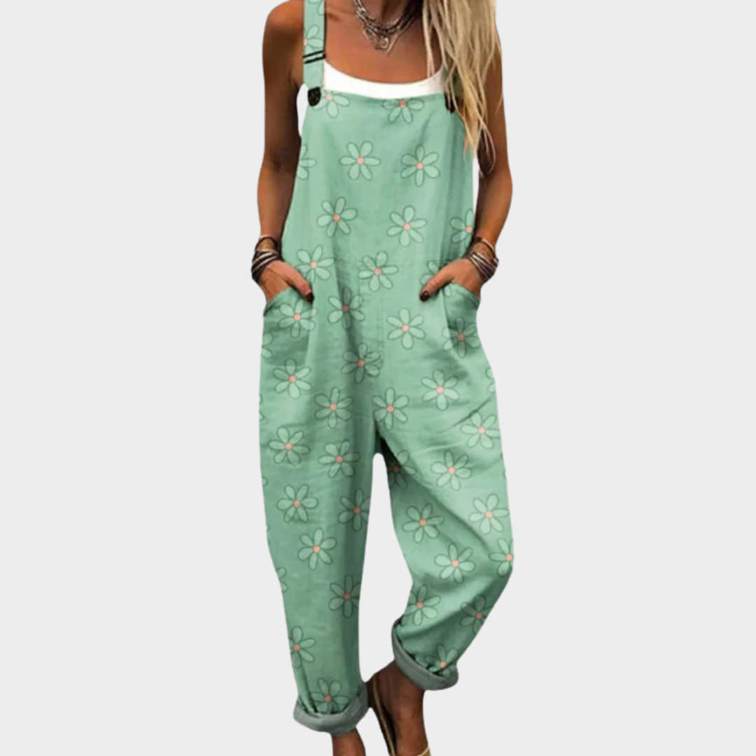 Comfortable Printed Overall | Green