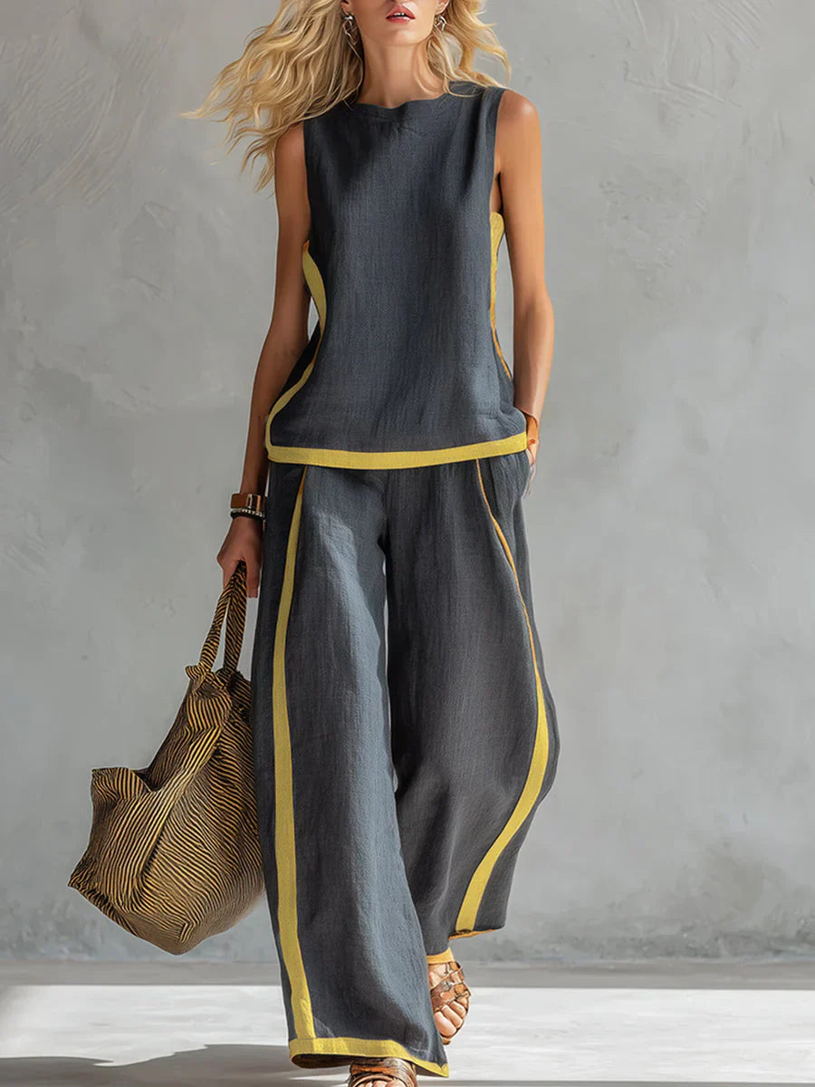 Ursula | Vest and Pants Two-Tone Set