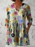 Louise | Long V-Neck Blouse