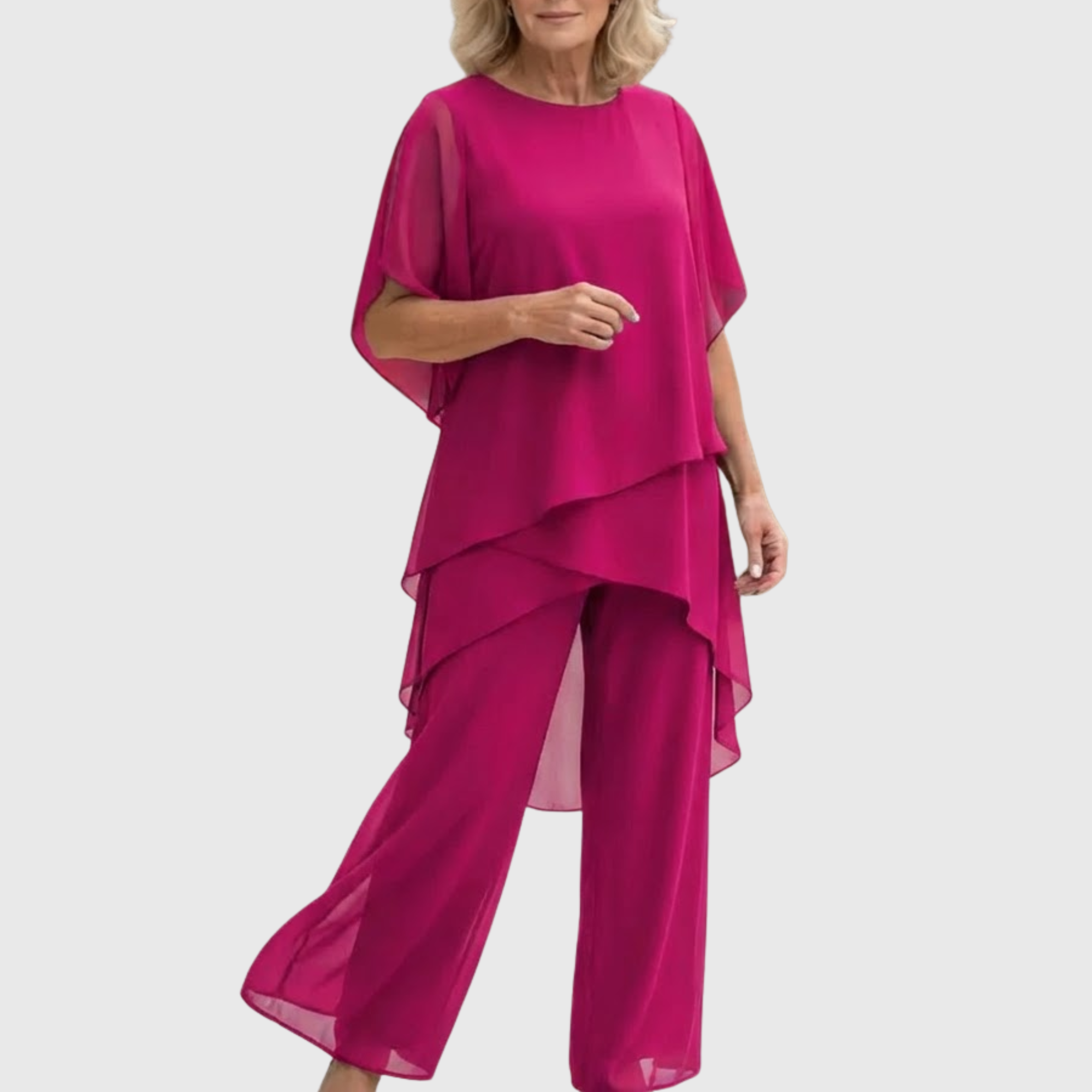 Linda Set with Draped Palazzo Pants