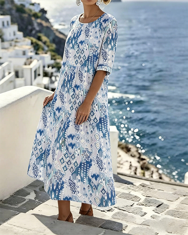Emma | Loose Floral Midi Dress