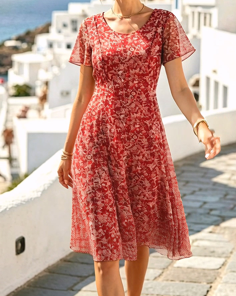Ana | Loose Floral Midi Dress