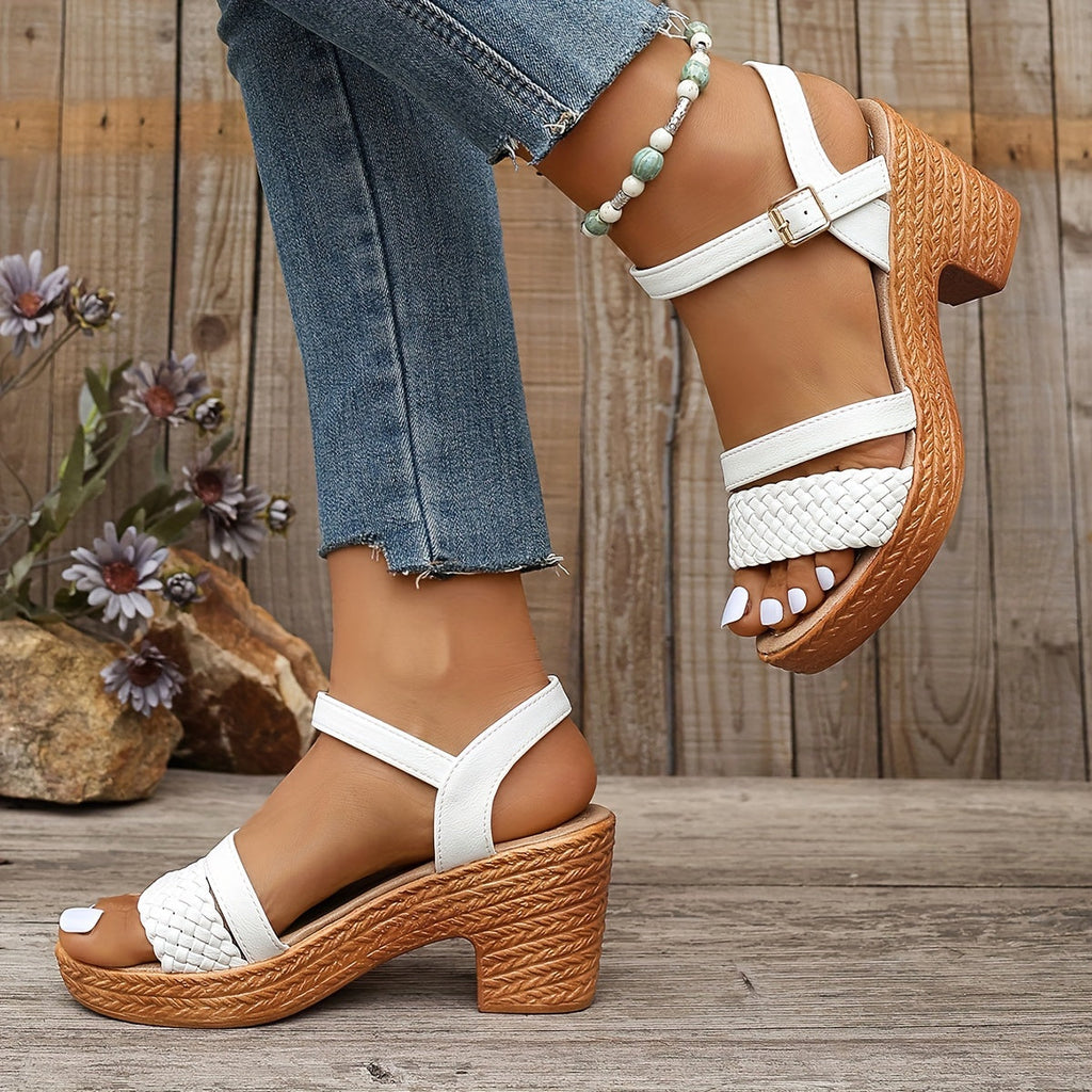 Haven | Braided Block Heel Sandals