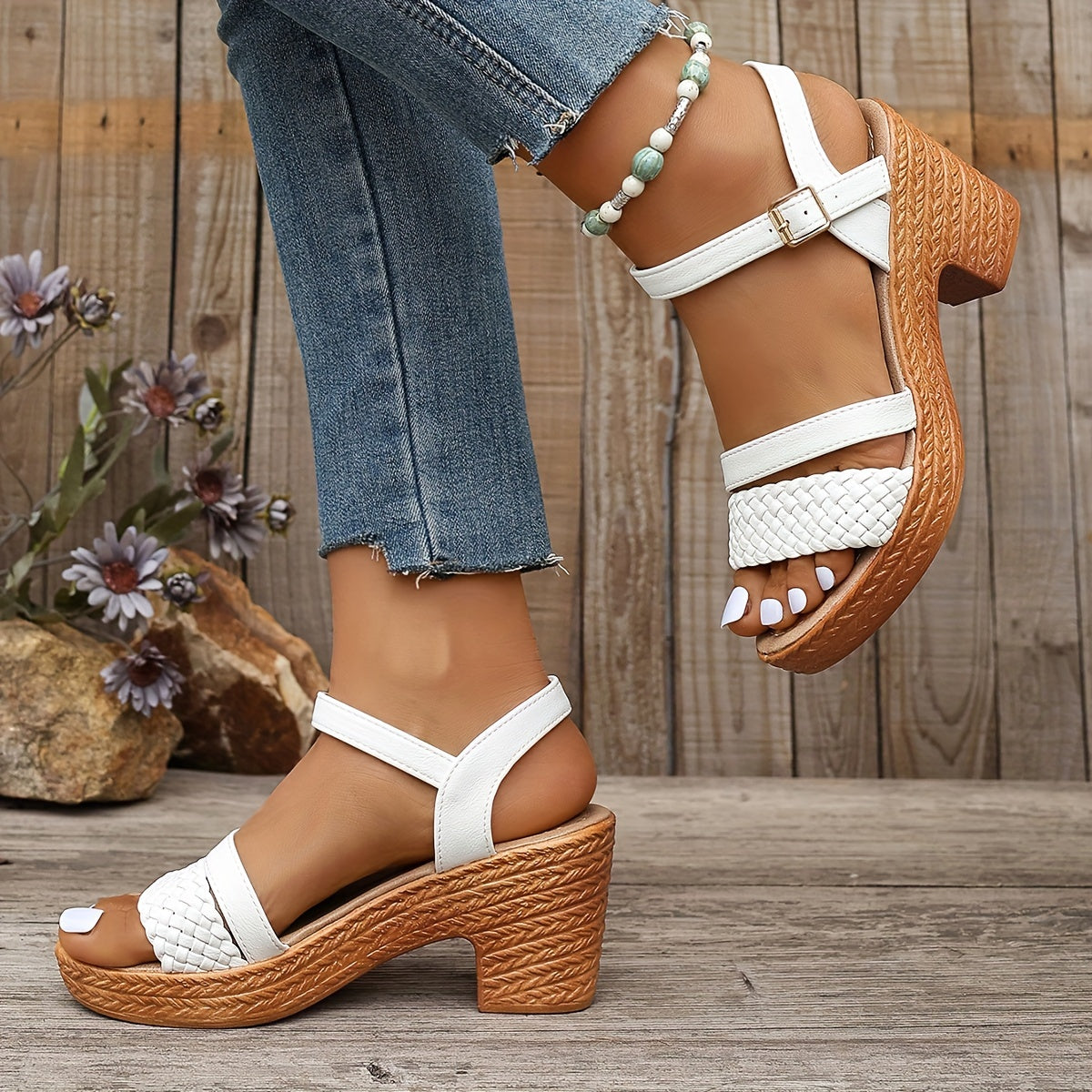 Haven | Braided Block Heel Sandals
