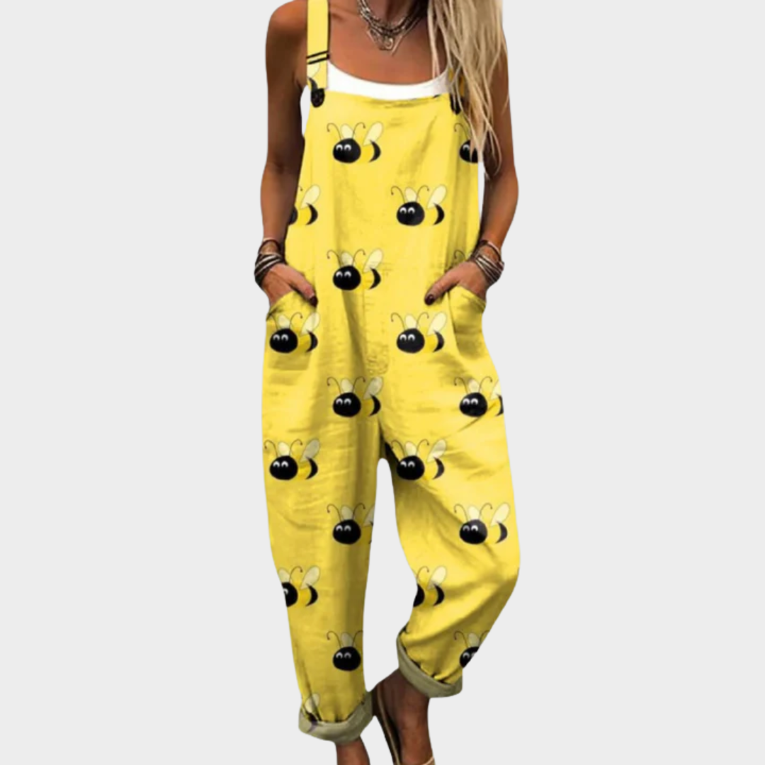 Comfortable Printed Overall | Yellow