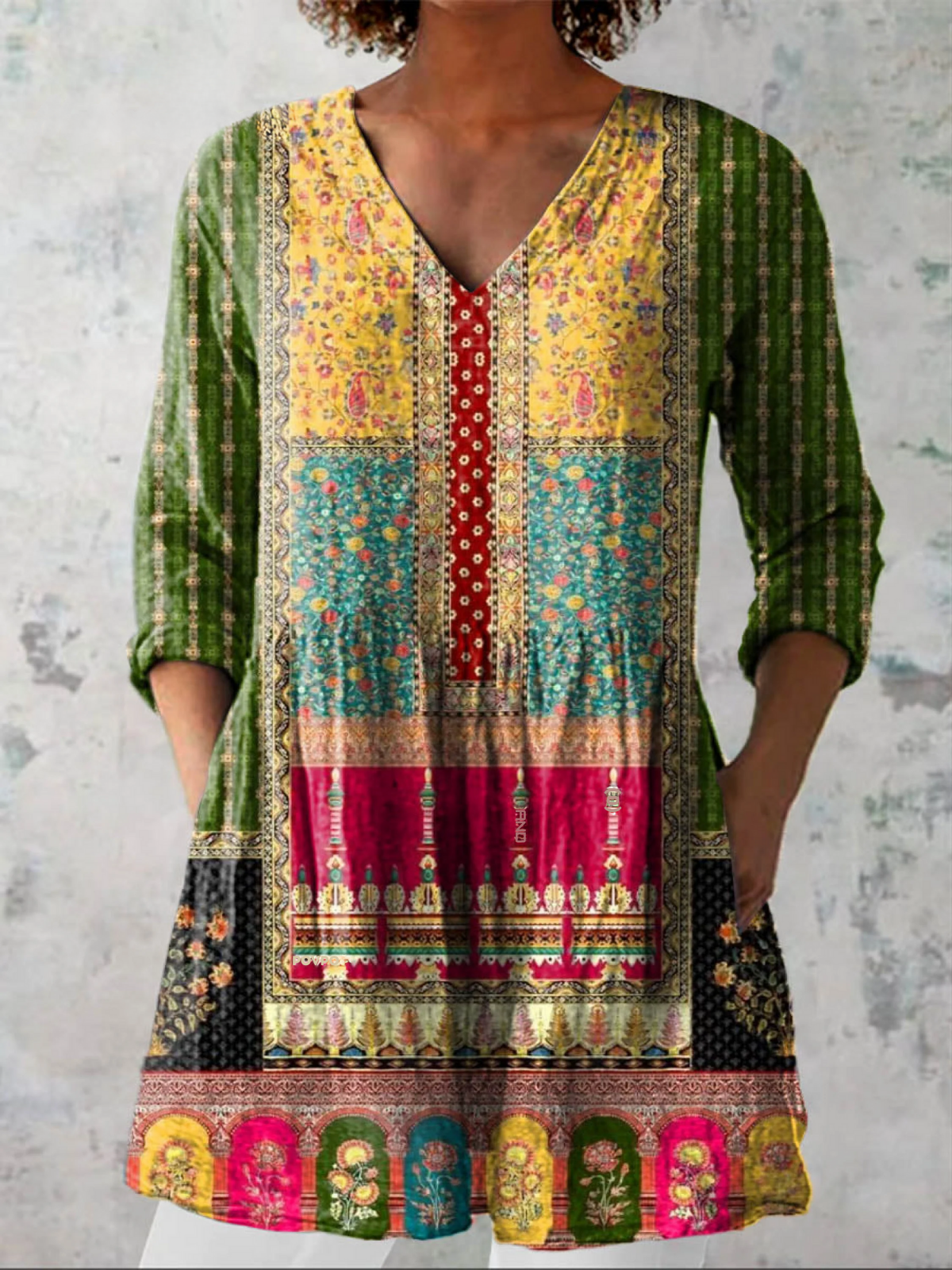 Emilie | Long V-Neck Blouse