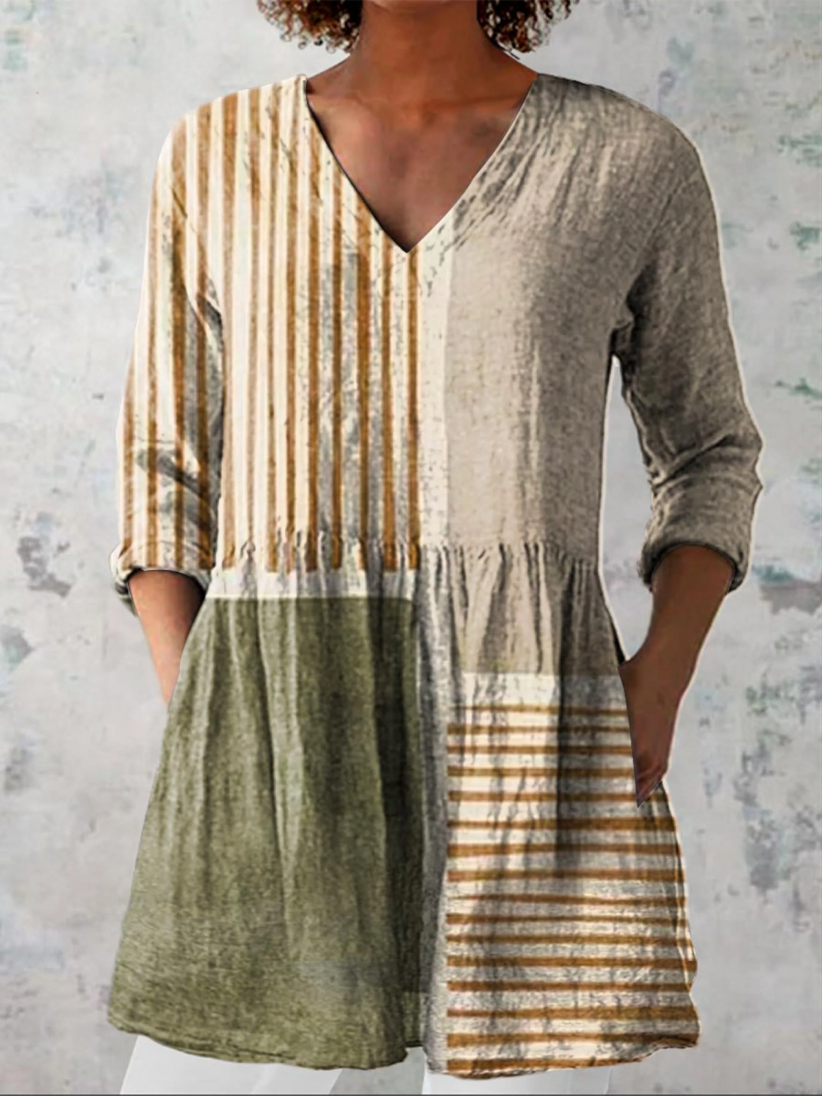 Camille | Long V-Neck Blouse