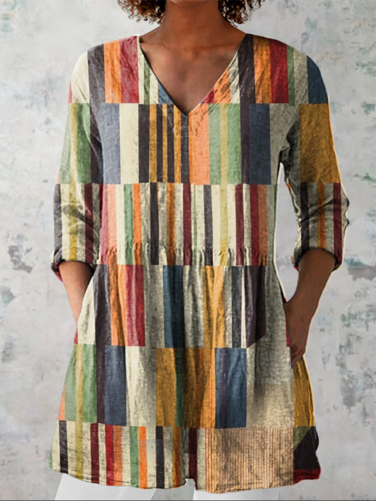 Chloe | Long V-Neck Blouse