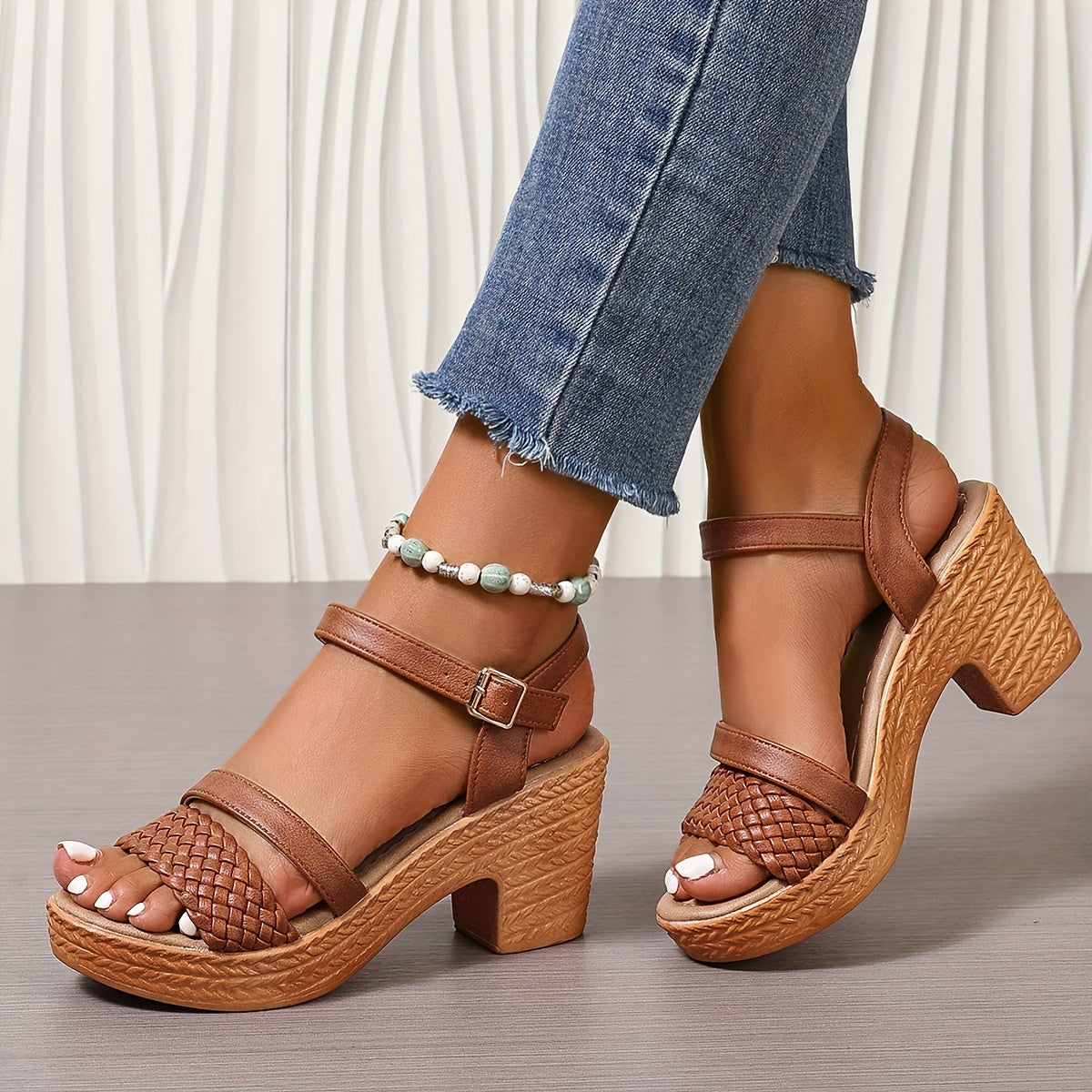 Haven | Braided Block Heel Sandals