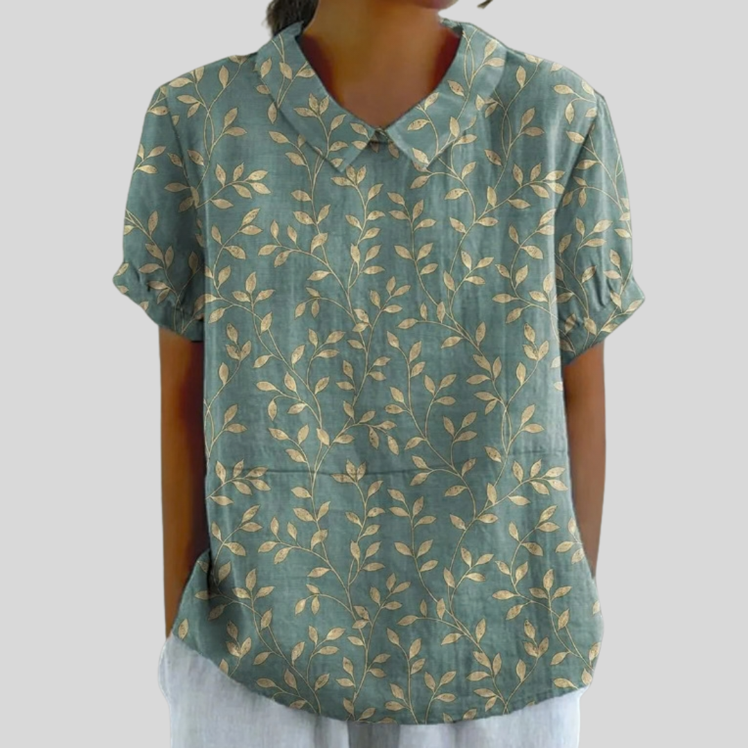 Valentine | Elegant Foliage Blouse