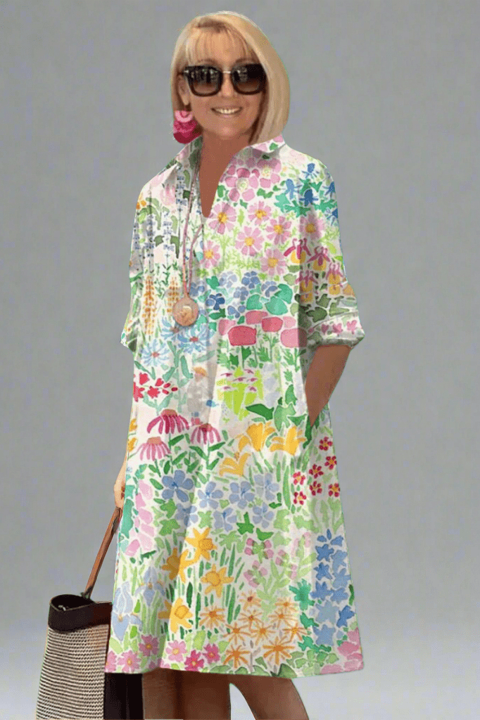 Paige | Elegant Floral Midi Dress