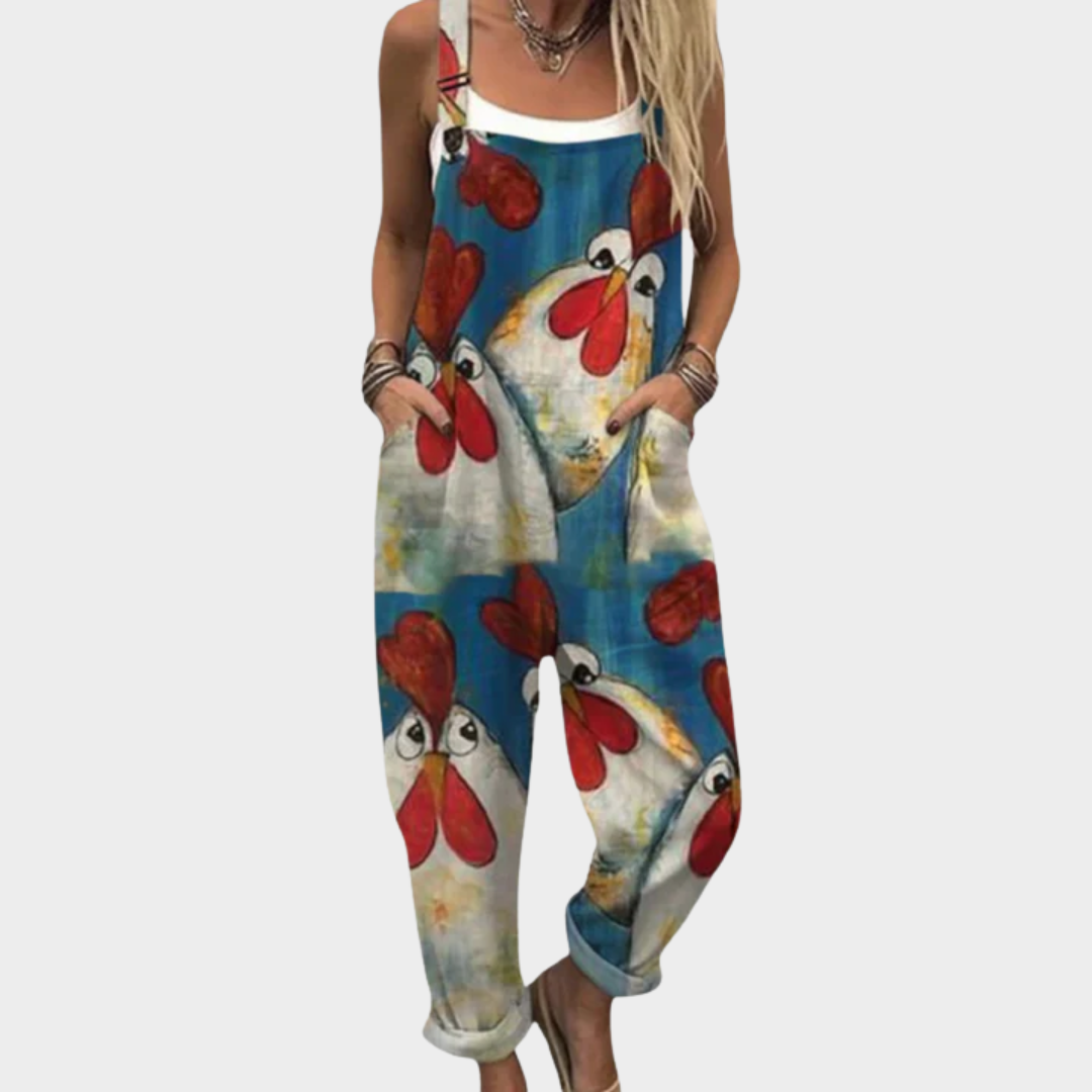Comfortable Printed Overall | Multicolor