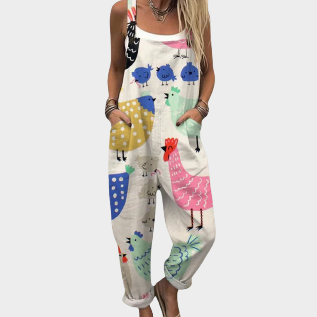 Comfortable Printed Overall | Multicolor