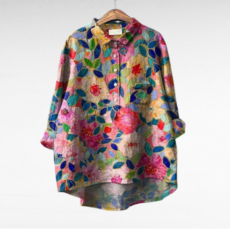 Seraphina | Artistic Floral Blouse