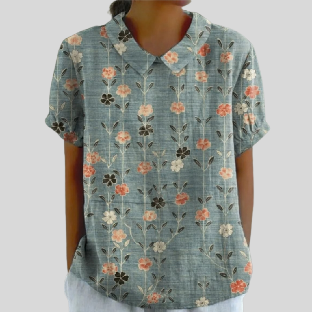Elora | Aligned Floral Blouse