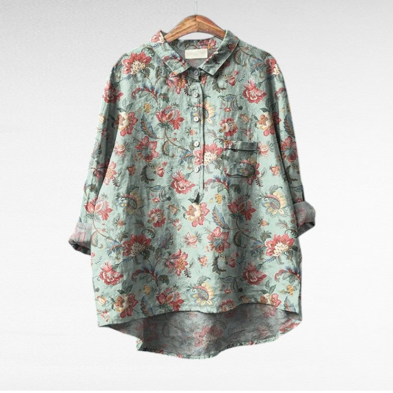 Seraphina | Artistic Floral Blouse