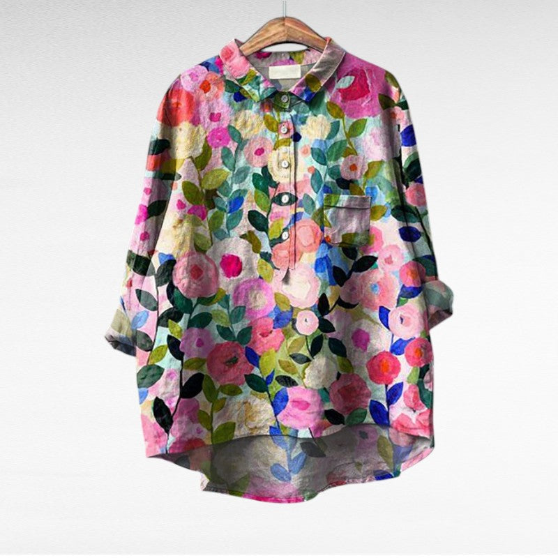 Seraphina | Artistic Floral Blouse