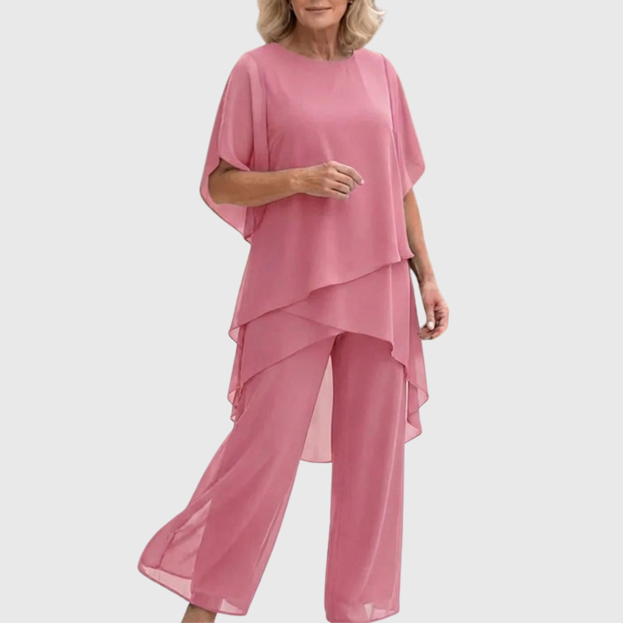Linda Set with Draped Palazzo Pants