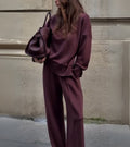 Elyza | High Neck Top and Wide Pants Set